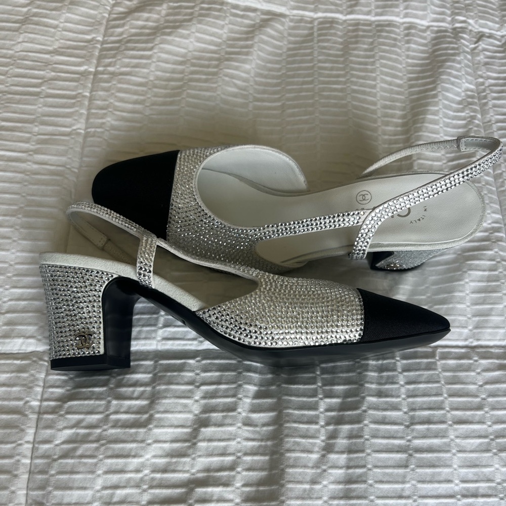 Chanel Rhinestone Crystal Slingbacks - Picture 3 of 9